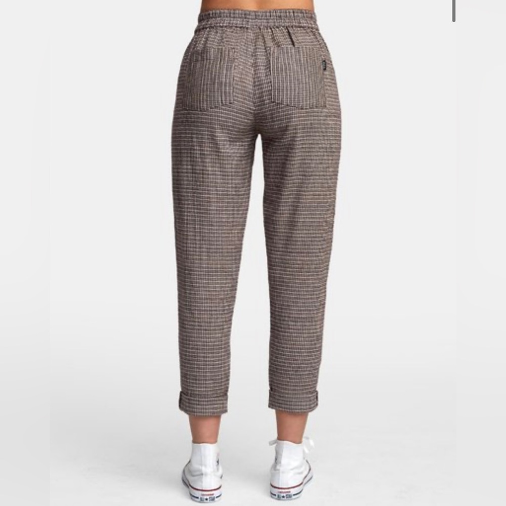 RVCA High Waisted Plaid Pants